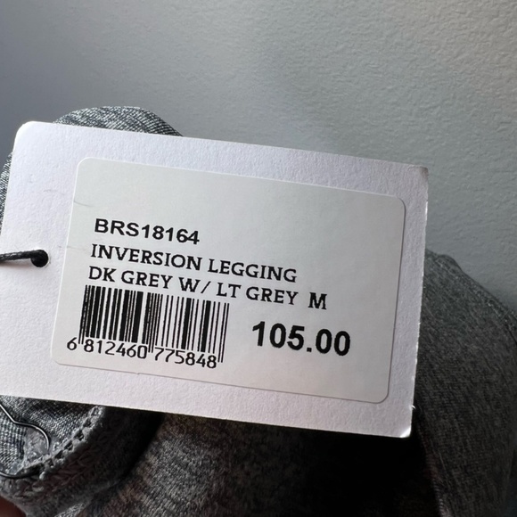 Bandier We Over Me Women's Inversion Leggings Gray Colorblock Stretch NEW Medium - Picture 12 of 12